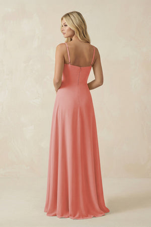 Spaghetti Strap Chiffon A - Line Bridesmaid Dress in Mulberry - SHE IS ME Bridesmaid Dresses