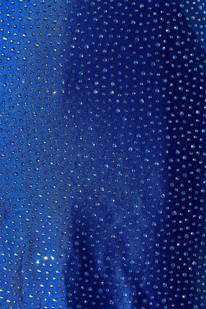 Strapless Beaded Mini Dress With Cutout in Royal Blue - SHE IS ME