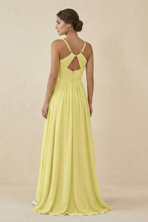 Sweetheart A - Line Chiffon Bridesmaid Dress in Buttercup - SHE IS ME Bridesmaid Dresses