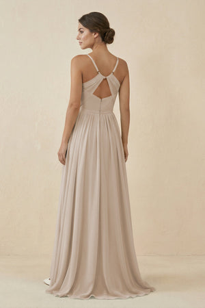Sweetheart A - Line Chiffon Bridesmaid Dress in Frost - SHE IS ME Bridesmaid Dresses