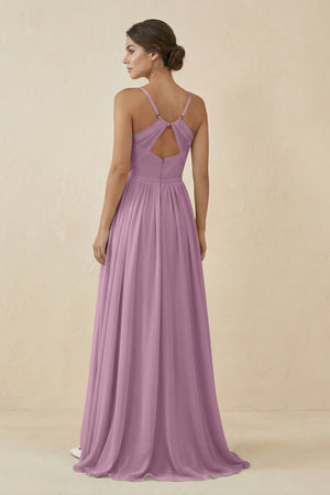 Sweetheart A - Line Chiffon Bridesmaid Dress in Wisteria - SHE IS ME Bridesmaid Dresses