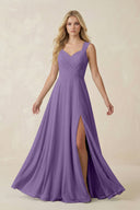 Sweetheart A - Line Chiffon Long Bridesmaid Dress in Tahiti - SHE IS ME Bridesmaid Dresses
